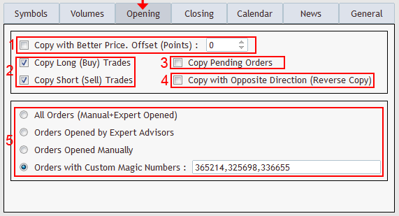 forex trade copier pro control panel trade opening