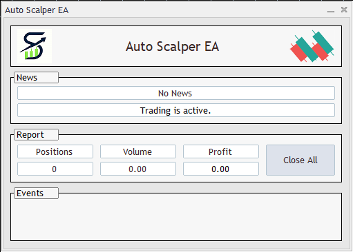 auto scalper robot info panel