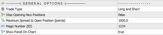 auto scalper robot inputs general settings