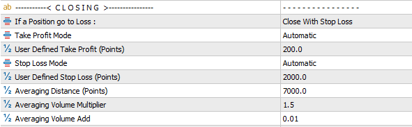 neural network trading robot inputs closing settings