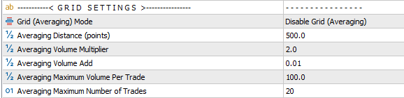 new generation robot inputs grid settings