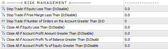 new generation robot inputs risk management settings