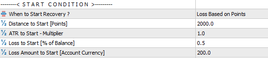 trade loss recover lite inputs start conditions