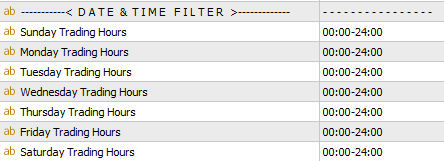 trading robots common settings date time