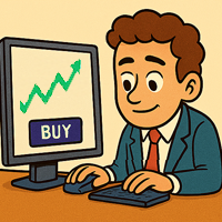a person buying profitable robot to cover his losses