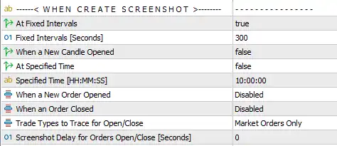 chart smart screenshot settings